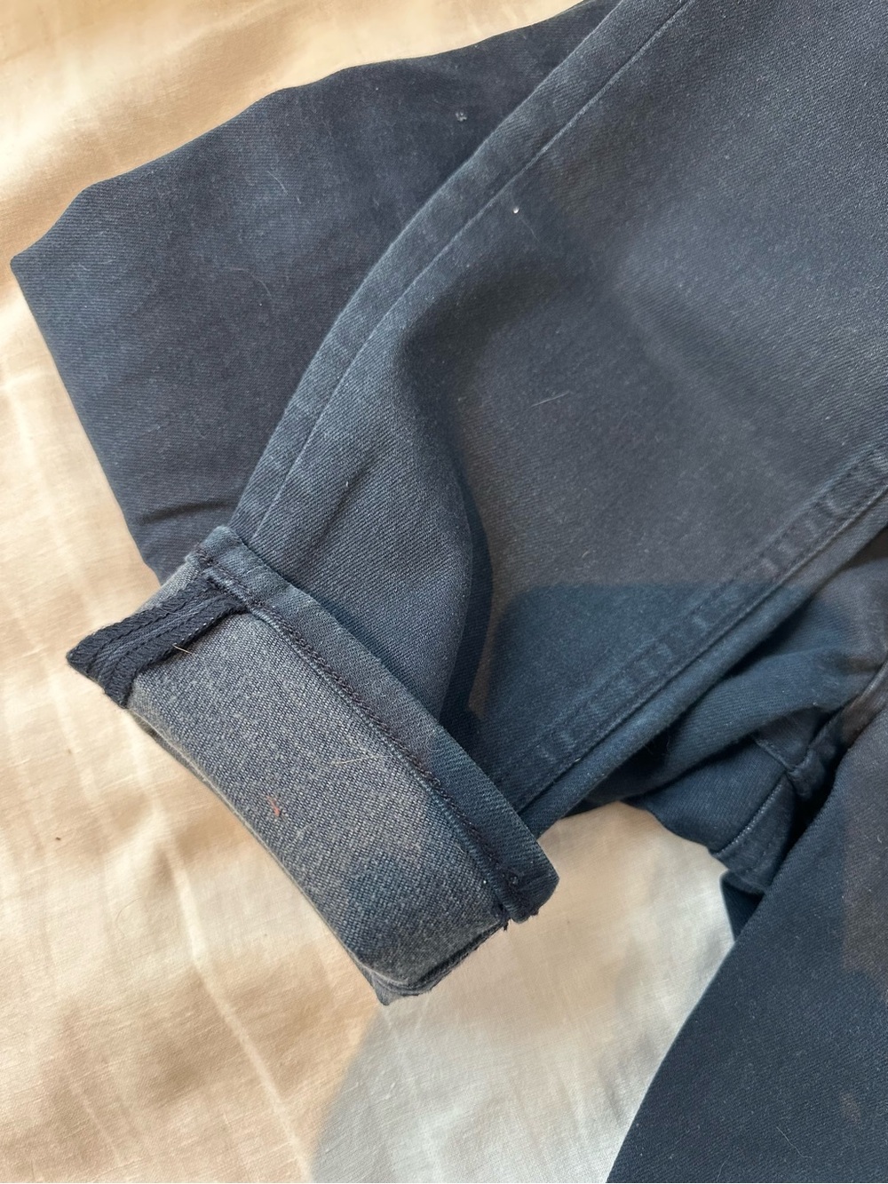 rag & bone Men's Skinny Jeans in Coated Navy - Picture 5 of 6